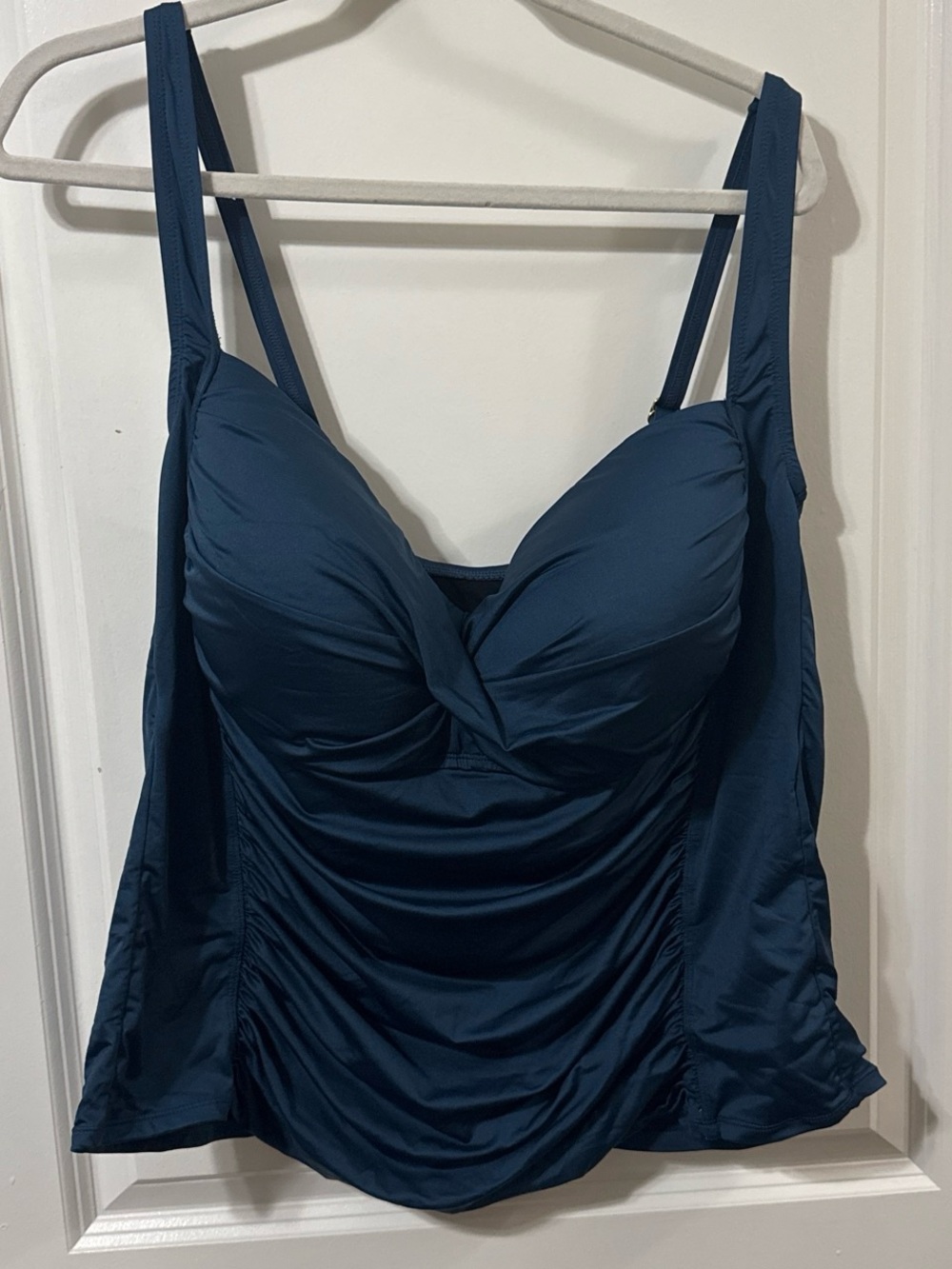 Sonnet Shores Blue Runched Tankini Top